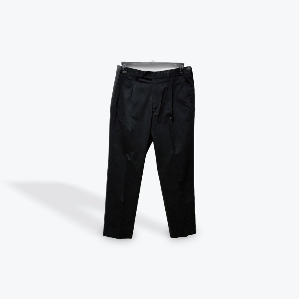 Burberry Golf Mens Black‎ Pleated Straight Leg Trousers Size 34